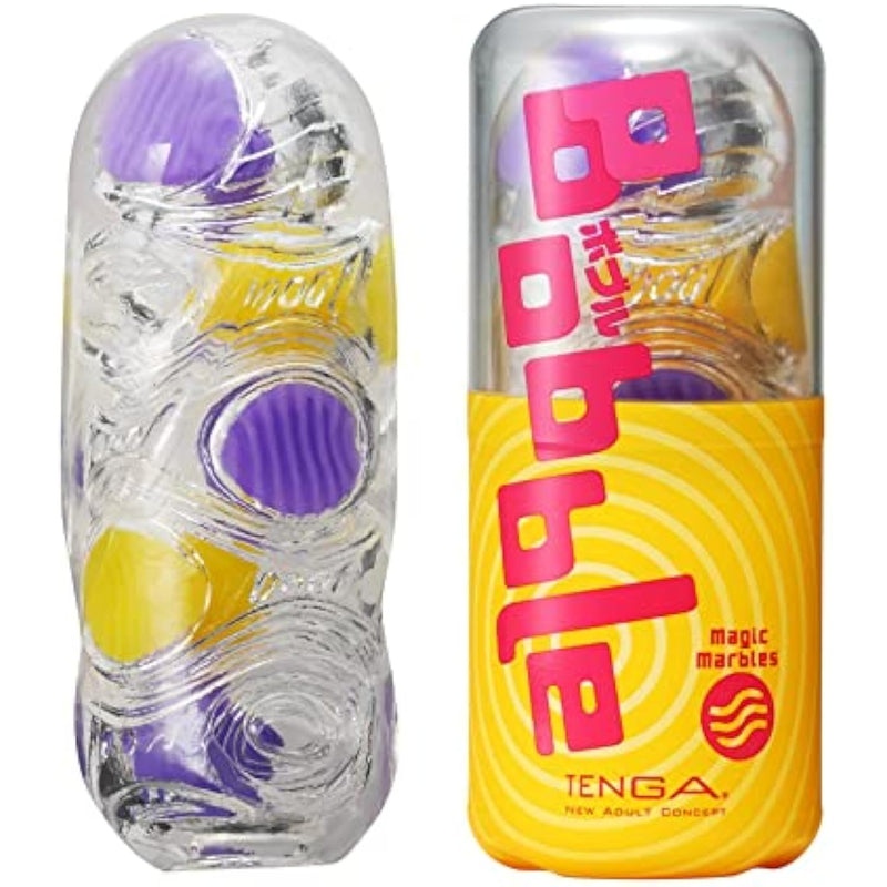 TENGA Bobble BOB-002 Magic Marbles Reusable Male Masturbator, Translucent