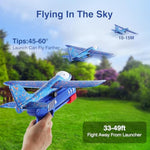 3 Pack Foam Airplane Launcher Toys, 2 Flight Mode Glider Plane,Kids Flying Toy,3 4 5 6 7 8 9 10 11 12 Year Old Boys Girls Gifts,Outdoor Sport Party Favor