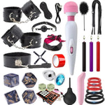 Sex Toys Anal Plug Flirt Stick, Bdsm Bondage Restraints Kit, 35Pcs Sets For Adult Toys, Plugs Dice Low Heat Candles Cock Ring Sexy Tape For Couples