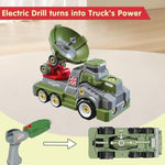 11Inches Large Take Apart Trucks Army Toys For Boys Girls Kids 3-10 Year Old Radar Trucks Toys With Electric Drill Assembly Toy