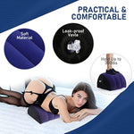 Sex Toys Half Moon Pillow Handcuffs - Dildo Mount Inflatable Pillow Bondage Wrist Legs Cuffs Sex Women G Spot Position Cushion Multifunctional Inflatable For Couples Women And Men(Blue)