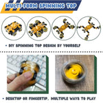 4-Pack Transforming Car & Robot Fidget Toys Bulk,Transformable Fidget Spinners For Kids,Christmas Stocking Stuffers For Boys,Stress Relief Sensory Toys,Party Favors Action Figures Set For Ages 5-13