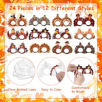 24 Pieces Thanksgiving Turkey Craft Kit for Kids DIY Coloring Turkey Mask Set