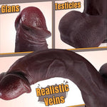 11 Inch Big Black Dildo, Realistic Huge Thick Anal Dildo with Strong Suction Cup, Dual Density Skin-Like Silicone Adult Sex Toy for G-Spot & Anal Clit, Hands-Free Pleasure for Women, Men & Couples