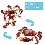 Sea Creatures Building Toy Ocean Animal Building Blocks Sets 2 In 1 Crab Figures For 6 Plus Years Old Boys And Girls Gift For Birthday Christmas (242Pcs)