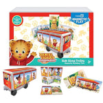 Daniel Tiger’S Neighborhood: Neighborhood Trolley Magnetic Tiles Structure Set, Building Toys For Kids, Educational Stem & Montessori Tools For Ages 3+, 15 Pieces