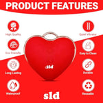 Mini Vibrator For Women - Heart Shape Stimulator With 10 Vibration Modes - 5 Modes Sucking Licking Clitoris Vibrator - Personal Massager For Female Couples Adult