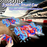 Spider Remote Control Car, 2.4Ghz Rc Cars With Headlight Double Sided Off-Road 360° Rotating Rechargeable Rc 4Wd Stunt Car Indoor Outdoor Spider Toys For Boys 4-6 5-7 8-13 Kids Gifts