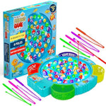 Fishing Game For Kids With Led, 45 Fish And 8 Poles - Magnetic Fish Toy With Rotating Board & Music - Motor Skill Activity For Boys & Girls 3+ - Party Favors Stocking Stuffers For Kids