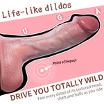 7.3 Inch Handmade Realistic Soft Dildo, Big Glans Penis with Safe Silicone?Female & Male Sex Toys with Strong Suction Cup, Anal Play and G-spot Stimulation Dildos for Beginners.