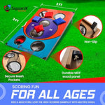 Cornhole Arcade Board Set 3X2 Feet With 8 Bean Bags, Skee Ball Style Toss Game For Adults And Family, Indoor Outdoor Fun For Camping, Parties, Beach And Yard