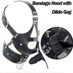 Bondage Gags & Muzzles Dildo Gag Mask Bondage Hood with Penis Gag