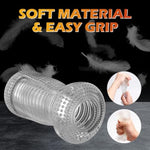 Manual Male Masturbators - Portable Pocket Pussy Stroker With 3D Spiral Vaginal Texture, Blowjob Adult Sex Toys Penis Tpe Masturbation Sleeve For Men ?Transparent