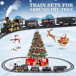 Train Set, Christmas Train Set With Steam, Lights And Sounds, Train Sets For Around The Christmas Tree, Electric Train Toys For 3 4 5 6 7 8 Year Old Kids, Gifts For Boys & Girls Christmas