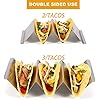 Taco Holders Set of 6, Taco Stand, Stainless Steel Taco Holder, with Easy-Access Handle, Each Can Hold 2 To 3 Tortillas, Oven Safe for Baking, Dishwasher and Microwave Safety