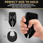 Mens Vibrator, Male Masturbator With 10 Vibrations With Ribbed Tunnel For Penis Stimulation Pleasure, Adult Male Sex Toy For Men Prolong Endurance & Games Black