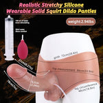 Realistic Ejaculating Dildo Strapon Harness, Wearable Lifelike Squirting Dildo Panties Silicone Strap On Dick, Anal G Spot Strap-ons Solid Penis for Lesbians Women Men Pegging Couple