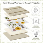 5 Inch Microwave Flower Press Kit for Kids & Adults, Quick Press Craft Tool