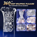 Transparent Male Masturbator Penis Vibrator - 4In1 Sex Toys For Men With 9 Training Strokers Modes & App Remote Control & 4.98’’ Deep Blowjob Pump, Male Adult Sex Toy For Gay Men Women Couple