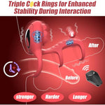 Vibrating Cock Ring Rose Adult Sex Toys With Clitoral G Spot Stimulation, Pleasure Penis Ring Vibrator Couple Sex Toys For Men Women Erection, Remote Control 9 Vibrations Female Male