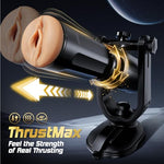 Hands-Free Male Masturbators Sex Machine, Original 360°Adjustable Suction Mount Male Sex Toys with 3 Thrusting & Rotating Modes, Interchangeable Pocket Pussy & Dildo for Men, Women & Couples