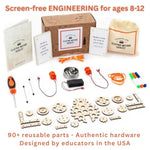Robotics Engineering Kit | Designed By Scientists | 50 Plus Parts | 10 Plus Stem Projects For Kids 8 To 12 | Learn Electronics, Science | Grow Creativity, Grit | Diy Inventor Toy Gift