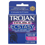 Trojan Double Ecstasy Condoms, 3 Count for Enhanced Pleasure