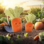 Toys Plush Food Plushies Green And Orange Naive Carrot Stuffed Vegetable Soft Cuddly Perfect For Kids 8.7 Inches