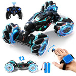1:12 Rc Stunt Car, 2.4Ghz 4Wd Remote Control Gesture Sensor Toy Cars, Double Sided Rotating Off Road Vehicle 360° Flips With Lights Music, Toy Cars For Boys & Girls Birthday