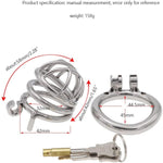 Adult Toys Stainless Steel Chastity Lock Chastity Device Male Beginner Cage Chastity Cage Penis Cage Penis Lock Massage To Prevent Erection Restraint Alternative Stimulator(45Mm)