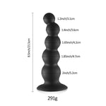 8.5 Inch Anal Beads Training, 5 Balls Dildo Liquid Silicone Anal Plug With Strong Suction Cup For Hands-Free Play, Realistic Butt Plug Soft G Spot Adult Sex Toys For Women Men