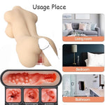 1.14LB Realistic Portable Mini Torso Sex Doll, Small Sex Love Doll,Lifelike TPE Male Masturbator with Pocket Pussy Vaginal,Real Solid Dolls for Sex,Adult Sex Toy for Men with Breasts Boobs Butt Ass