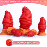 Huge Anal Plug: Silicone Butt Plug With Suction Cup, Dual-Color Butt Plugs Designed For Anal Expansion - Soft Anal Dildo For Men, Prolapse Olive-Shaped Anal Plugs For Thrusting Butt Plugs (A1100-L)