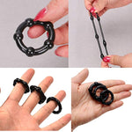 Penisring Cockrings,6 Pcs Different Sizes Silicone Penis Sleeve Penis Trainer,Stretchy Longer Harder Stronger Erection Semen Lock Caged,Delay Ejaculation Time Lasting Sex Toys For Men,Black