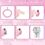 Sissy Styled Chastity Cage Male One-Touch Locking Chastity Device Set With 5 Rings Cock Cage Sm Bondage Sex Toys For Men (Green)