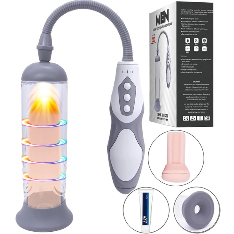 Electric Vacuum Pump, Amplified Extended Pump Air Pressure Device, Adult Male Sex Toys With Pockets Cat Man, 4 Vacuum Strengths And 4 Suction Modes For Stronger Erections