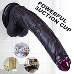 9.7" Dual Density Silicone Uncut Foreskin Realistic Dildo with Suction Cup