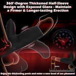 Vibrating Penis Sleeve Cock Ring With Clitoral Stimulator, Penis Ring Vibrator Extender With 10 Speeds For G Spot Stimulation, Girth Enhancer Sleeve Couples Adult Sex Toys For Men Women Pleasure