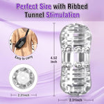 Manual Sucking Extrusion Male Masturbator - Pocket Pussy Sleeve Stroker With 12 Big Granulated Pleasure Beads For Penis Stimulation,Glans Trainer Stimulator,Blowjob Machine Adult Sex Toys For Men