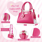 Play Purse For Little Girls, Princess Pretend Toys For Girls 3 4 5 6 7 8 Years Old, Christmas & Birthday Gift For Kids Age 3-5 4-6 6-8, Toddler Purse With Accessories, Kids Toy Purse,Pink