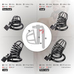 Male Cock Cage Chastity Device - Iron Chastity Cock Cage Device With 3 Active Sizes Rings Adult Sex Toy For Men Penis Exercise | 2 Keys And Invisible Lock Included | Extra-Small Size (Black)