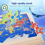 Jigsaw Puzzles Wooden Puzzles For Kids Ages 3-5 Preschool Educational Toddlers Toys United States Puzzle Space Universe World Usa Map Earth Exploration Gifts For 3 4 5 6 Year Old Boys Girls 4 Packs