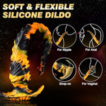 Long Tentacle Dildo Butt Plug, 13.6" Fantasy Monster Anal Dildo For Long-Term Wear, Soft Silicone Dragon Toys For Men Women Couples, Prostate Massager Anal Plug Adult Sex Toy