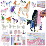 Unicorn Painting Kit for Girls with 18 Figurines, Glow in the Dark, and DIY Accessories