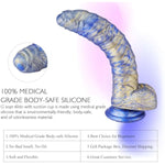 8.66 Inch Realistic Huge Silicone Dildo For Women? Big Dildo With Strong -Suction Cup?Adullt Toys For Women Pleasure Dildo ?Dildo For Men (8.66 Blue Gold)