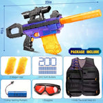 Toy Gun Automatic Sniper Rifle, Realistic Electric Toy Foam Blaster Sniper With Scope Tactical Vest Kit, Toy Gun For Boys 8-12, Birthday, Indoor Outdoor Shooting Game For Kids