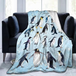 Penguin Blanket Gifts For Girls Boys Penguins Throw Blankets Cozy Plush Fleece Flannel Fuzzy For Women Men Decor 50"X40"