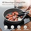 Nonstick Deep Frying Pan Skillet, 10/11/12-inch Saute Pan with Lid, Stay-cool Handle, Chef Pan Healthy Stone Cookware Cooking Pan, Induction Compatible, PFOA Free (10-Inch)