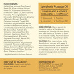 Lymphatic Massage Oil for Massage Therapy with Ginger Lavender & Vitamin E