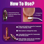 8.7-Inch Realistic Thrusting & Heating Licking Vibrator - 9 Vibration Modes, 3 Thrusting Settings & Remote Control - Premium Adult Sex Toy For Women, G-Spot & Clitoral Stimulation